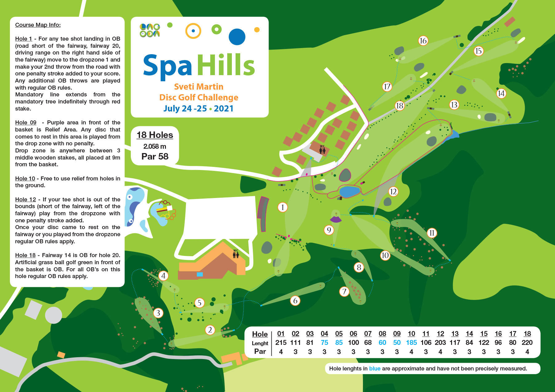 Spa Hills 2021 course map